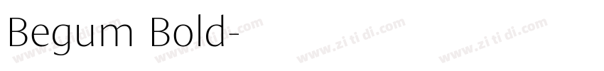 Begum Bold字体转换